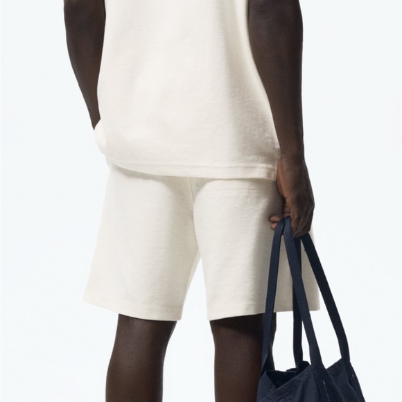 𝗡𝗪𝗧 𝗭𝗮𝗿𝗮 • Structured Ottoman Shorts Adjustable Waist Front Back Pockets - Picture 7 of 11